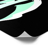 Abstract volledig bericht over de moonzee in een f poster (Hoek)