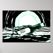 Abstract volledig bericht over de moonzee in een f poster (Voorkant)