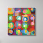 Abstract voor heldere geverfde cirkels midden midd canvas afdruk (Voorkant)