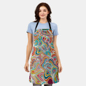 Abstract vormpatroon schort (Gedragen)