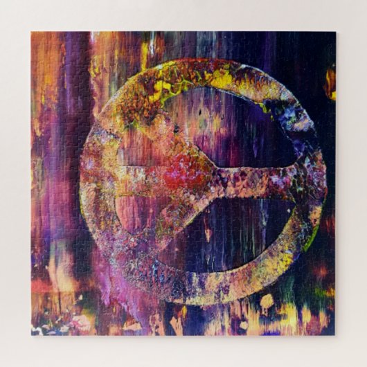 Abstract  vredesgebaar Jigzaag Puzzle. Legpuzzel (Horizontaal)