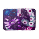 Abstract Vredesteken Hippie Art Paarse Roze Blauw Badmat (Voorkant)
