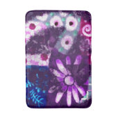 Abstract Vredesteken Hippie Art Paarse Roze Blauw Badmat (Voorkant Verticaal)