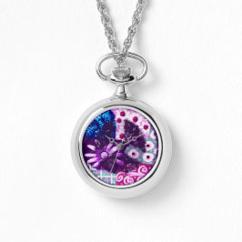 Abstract Vredesteken Hippie Art Paarse Roze Blauw Horloge