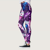 Abstract Vredesteken Hippie Art Paarse Roze Blauw Leggings (Links)