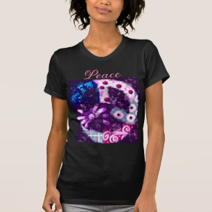 Abstract Vredesteken Hippie Art Roze Paarse T-shirt