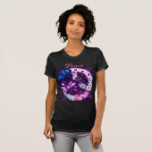 Abstract Vredesteken Hippie Art Roze Paarse T-shirt (Voorkant volledig)