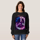 Abstract Vredesteken Hippie Art Roze Paarse Trui (Voorkant volledig)