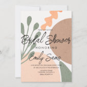 Abstract Vrijgezellenfeest met gematigde aardtoon Kaart (Voorkant)