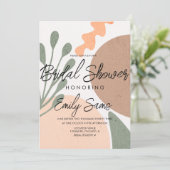 Abstract Vrijgezellenfeest met gematigde aardtoon Kaart (Staand voorkant)