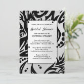 Abstract Vrijgezellenfeest met zwart en zilver Kaart (Staand voorkant)