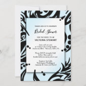 Abstract Vrijgezellenfeest met zwarte en blauwe tr Kaart (Voorkant)