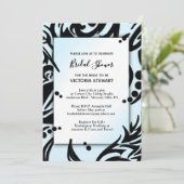 Abstract Vrijgezellenfeest met zwarte en blauwe tr Kaart (Staand voorkant)