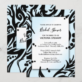 Abstract Vrijgezellenfeest met zwarte en blauwe tr Kaart