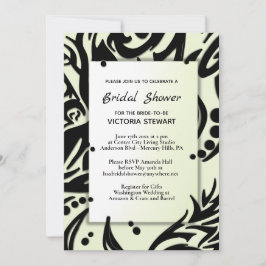 Abstract Vrijgezellenfeest met zwarte en groene tr Kaart