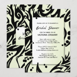 Abstract Vrijgezellenfeest met zwarte en groene tr Kaart