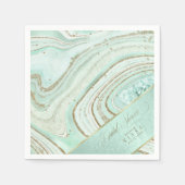 Abstract Vrijgezellenfeest Mint. ID827 Agate Servet (Voorkant)