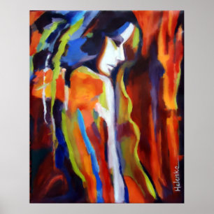 Abstract Vrouw Afbeeldingsafbeelding - Kunstprints Poster