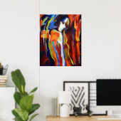 Abstract Vrouw Afbeeldingsafbeelding - Kunstprints Poster (Thuiskantoor)