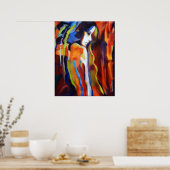 Abstract Vrouw Afbeeldingsafbeelding - Kunstprints Poster (Keuken)
