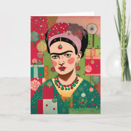 Abstract Vrouw Artist Xmas Kaart