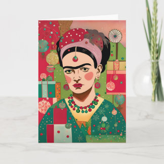 Abstract Vrouw Artist Xmas Kaart