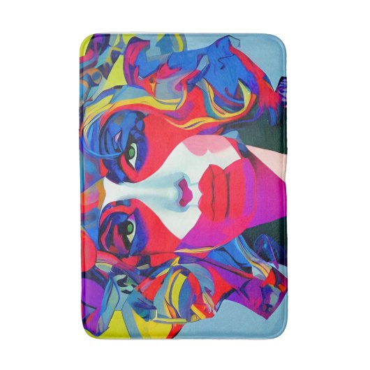 Abstract Vrouw Badmat (Voorkant Verticaal)