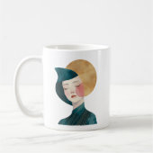 Abstract Vrouw Design - Lady in Blue Mok (Links)