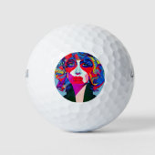 Abstract Vrouw Golfballen (Voorkant)