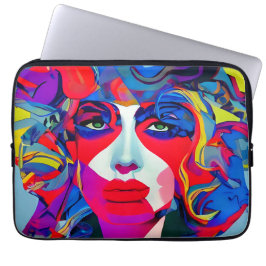 Abstract Vrouw Laptop Sleeve