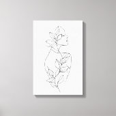 Abstract Vrouw Lijnkunst | Botanisch Minimalistisc Canvas Afdruk (Voorkant)