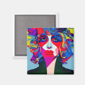 Abstract Vrouw Magneet (Voorkant / Achterkant)