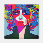 Abstract Vrouw Magneet (Voorkant)