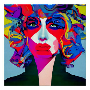 Abstract Vrouw Perfect Poster