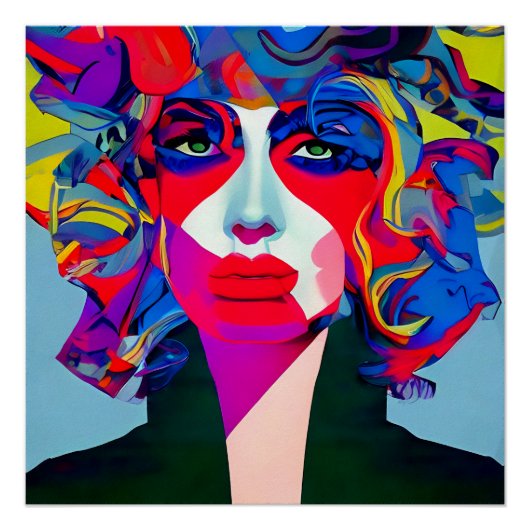 Abstract Vrouw Perfect Poster (Voorkant)