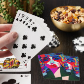 Abstract Vrouw Pokerkaarten (Insitu)