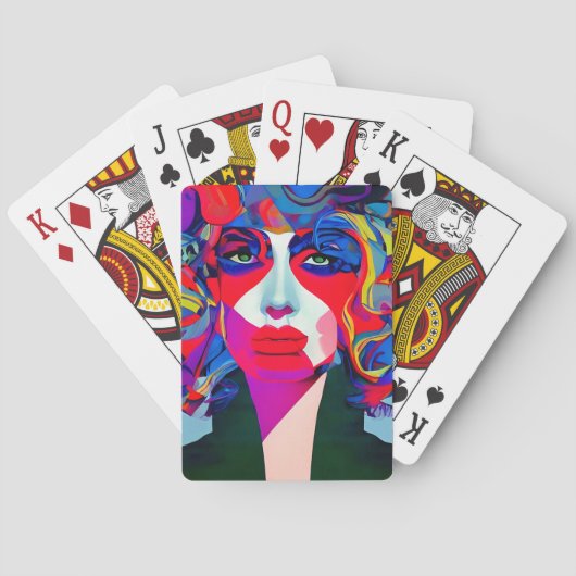 Abstract Vrouw Pokerkaarten (Achterkant)