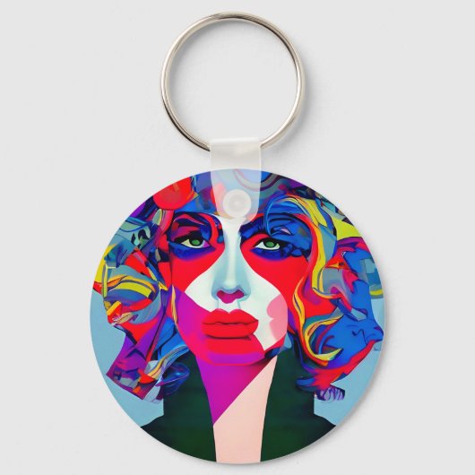 Abstract Vrouw Sleutelhanger (Voorkant)