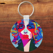 Abstract Vrouw Sleutelhanger (Voorkant)