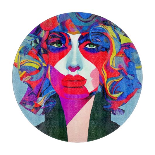 Abstract Vrouw Snijplank (Voorkant)