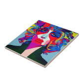 Abstract Vrouw Tegeltje (Zijkant)