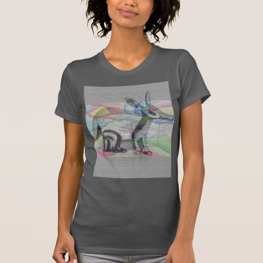 abstract vrouwelijk dier t-shirt (Voorkant)