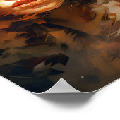 Abstract vrouwelijk gezicht prachtig Vrouw Poster (Hoek)