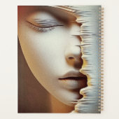 Abstract Vrouwelijk Gezicht Wandschildering – Mode Planner (Achterkant)