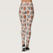 Abstract Vrouwelijk Gezichtspatroon Leggings (Achterkant)