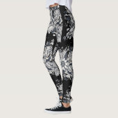 abstract vrouwen gezicht leggings (Links)