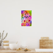 Abstract Vrouwen Gezicht Poster Cubisme Stijl Schi (Keuken)