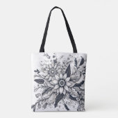 abstract vrouwen gezicht tote bag (Achterkant)