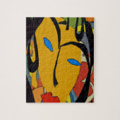 Abstract vrouwengezicht legpuzzel (Verticaal)