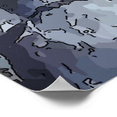 Abstract vrouwengezicht poster (Hoek)